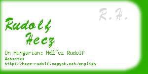 rudolf hecz business card